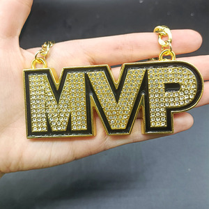 <span class=keywords><strong>MVP</strong></span> буквы 4 дюйма с ожерельем кулон Модные ювелирные изделия ожерелья для женщин - Product Image 4