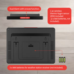 <span class=keywords><strong>Station</strong></span> météo de haute qualité affichage LCD <span class=keywords><strong>433</strong></span> <span class=keywords><strong>Mhz</strong></span> thermomètre humidité <span class=keywords><strong>Station</strong></span> météo domestique sans fil - Product Image 4