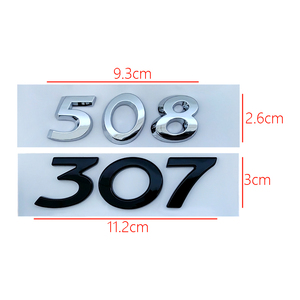 Letras y Números 3D ABS para Maletero Trasero de Coche 206 207 301 307 308 408 508, Adhesivo para <span class=keywords><strong>Peugeot</strong></span> - Product Image 1