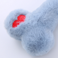 Jouets sonores créatifs en peluche douce en forme d'os pour animaux de compagnie, jouets à mâcher imprimés en forme de nœud pour l'entraînement, le nettoyage des dents et la marche