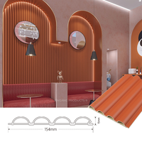 Intérieur et décoration en bois wpc d'hôtel grands panneaux muraux cannelés panneau mural décoratif en bois wpc panneau mural intérieur