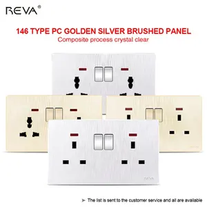 H2.5 Gold Sliver Dubbele 13A Dubbele Meerdere Drie-Hole Socket