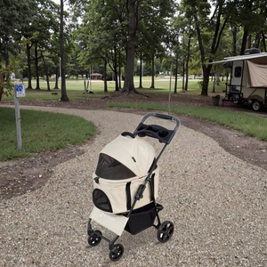 Cochecito <span class=keywords><strong>de</strong></span> mascotas SP02FD, cochecito <span class=keywords><strong>de</strong></span> lujo portátil y plegable para perros, 4 ruedas, tela Oxford ligera para acampar - Product Image 2