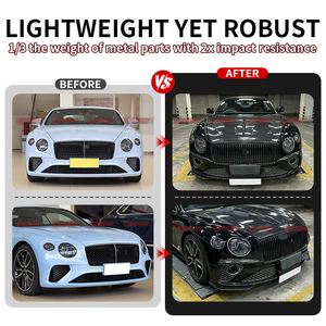 กระจังหน้าคาร์บอนไฟเบอร์แห้งคุณภาพสูง รุ่นอัพเกรดสไตล์ MSY สำหรับรถยนต์ Bentley Continental GT - Product Image 2