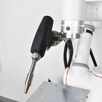 Robot máquina de soldadura láser programación de arrastre brazo robótico Cobot de 6 ejes con soldador láser de fibra refrigerado por aire