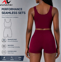 Ensembles de sport deux pièces pour femmes : débardeur et short taille haute push-up assortis – Tenues de sport, yoga et activités physiques