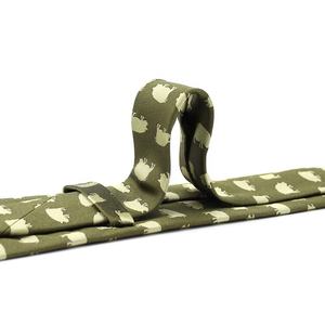 Corbatas de hombre al por mayor de China moda hecha a mano microfibra poliéster personalizado Jacquard tejido cerdos verde oliva animal motivo corbata - Product Image 5
