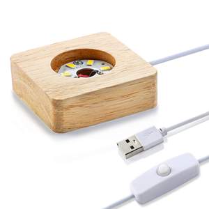 発光クリスタルボールクリスタルボール3Dガラスレーザー刻印ムーンスフィア文鎮クリスタルボールLEDライトベース付き - Product Image 5