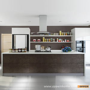Meuble de <span class=keywords><strong>cuisine</strong></span> modulaire moderne blanc en contreplaqué OPPEIN avec évier et crédence, en acrylique et pierre frittée unique d'Espagne - Product Image 2