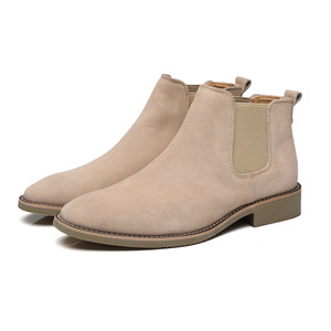 Stivaletti Chelsea da <span class=keywords><strong>Uomo</strong></span> in Vera Pelle Scamosciata, Prezzo di Fabbrica, Neri e Marroni per Uso Invernale, Estivo e Autunnale con Suola in Gomma - Product Image 1