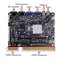 AstroGame 2 en 1 HET: Tablero de Juego de Habilidad con Pantalla Única y Doble, PCB Operado por Monedas, Tablero Multijuego para Máquina de Entretenimiento Arcade
