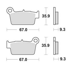2019/2025 pastiglie dei freni posteriori da corsa sinterizzati per BETA RR 200 condizioni nuove - Product Image 3