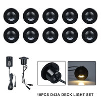 Kits d'éclairage de pont à LED encastrés DC24V extérieur étanche 2700K/3000K escalier extérieur chemin jardin LED lumières encastrées de pont creusé