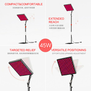 <span class=keywords><strong>Lampe</strong></span> de <span class=keywords><strong>luminothérapie</strong></span> rouge pour le visage et le corps avec support LED 660nm Lumière infrarouge Télécommande pour une utilisation à domicile et au bureau - Product Image 5