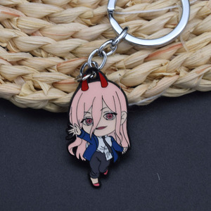 Collar y Llavero de Metal de Anime Pochita y <span class=keywords><strong>Makima</strong></span> de Diseño Nuevo y Alta Calidad para Decoración de Mochilas - Product Image 3