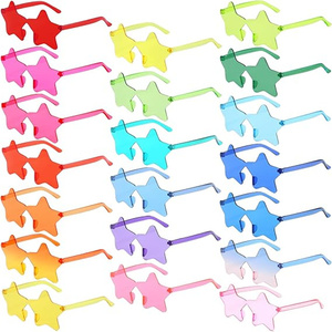 Rimless Star Shape Sunglasses <strong>Party</strong> <strong>Glasses</strong> Personality Pentagram Eyewears Transparent Candy Color <strong>Glasses</strong> Star Eyewear - Product Image 1