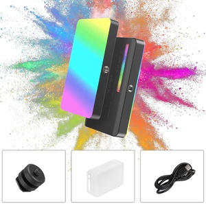 Lampe vidéo LED RVB Ulan <span class=keywords><strong>Qi</strong></span> VL120, lumière d'appareil photo pleine couleur rechargeable 3100 mAh, intensité réglable 2500-9000K, panneau lumineux - Product Image 5