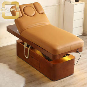 Cama de Masaje Moderna de Color Madera Oscura para Spa, Hotel y Clínica, con Respaldo de Cuero PU, Masaje de Pies, 4 Motores, Certificación CE - Product Image 2