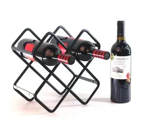 Moderno classico in metallo nero Cooler per vino con Design in rete metallica da tavolo con supporto per caffè da cucina porta pinze Display