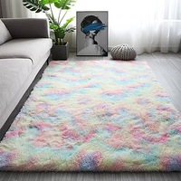 Tapis de sol modernes à poils longs 100 % polyester pour la décoration intérieure, tapis moelleux pour salon