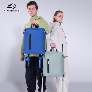 Kingsons Backpack 20-35L Waterproof Durable Laptop Sleeve Leisure Travel Backpack For Men Women Solid Color - Product Image 4