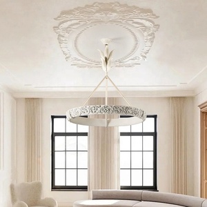 Lampe suspendue française Athena <span class=keywords><strong>Calderone</strong></span> Lustre en plâtre de luxe Lampe suspendue à LED pour le salon Vintage Salle à manger - Product Image 3