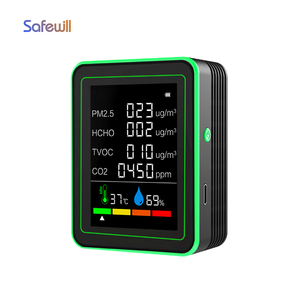 Moniteur de qualité de l'air intérieur portable Safewill, détecteur 6 en 1, TVOC, température, humidité, PM2.5, CO2, HCHO, fourni par Safewill - Product Image 4