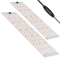 Lampu LED Tumbuh Tanaman Indoor Aluminium Quantum Aquarium Garden Nursery Spektrum Penuh Pengatur Waktu untuk Bunga, Sayuran, dan Tanaman Hijau dengan CRI 90