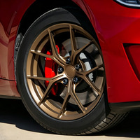 Rines de Aleación de Aluminio Forjado Personalizados de Una Pieza 6061-T6 en Bronce Satinado de 18 19 20 21 Pulgadas 5x114.3 para Tesla Model 3 BMW Sf90 Q5