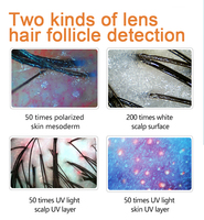 Détecteur de peau à lumière UV Caméra AI Analyse des cheveux et du cuir chevelu Dispositif de beauté à vendre