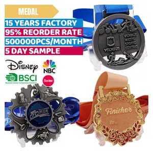 Custom Marathon Riding Beijing Trophies And Medals Metal 3d Blank Cycling Znc Alloy Bike Race run Sports Medal With Logo