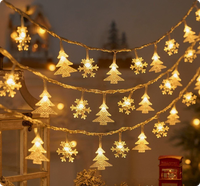 LED Weihnachtsbeleuchtung Lichterkette USB/Batteriebetrieben Warmweiß Rentier Schneeflocke Stern Kleine Bunte Lichter