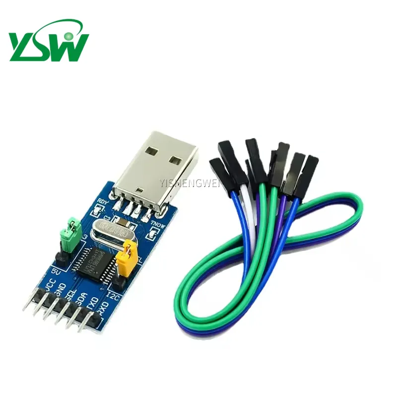 CH341T 2 in 1 module 3.3V 5V USB to I2C IIC UART USB to TTL single-chip serial port downloader