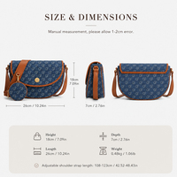 Tas Selempang Bermotif Vintage untuk Pria dengan Kantong Koin yang Dapat Dilepas Desain Monogram Retro Detail Huruf Kancing Emas Lima Warna