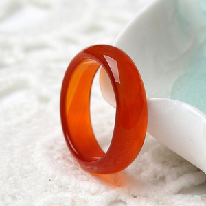 Bague en Agate <span class=keywords><strong>Pierre</strong></span> Naturelle pour Femmes et Hommes, Agate Rouge Naturelle, Agate Noire, Onyx, Cristal, Bijoux - Product Image 2
