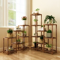 Fournitures de jardinage pour l'intérieur et l'extérieur, jardinière, étagère à plantes en bois, support à fleurs