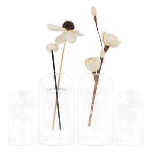 Luxury borosilicate Glass Aroma Oil bottle Reed Diffuser Sticks 4oz 8oz Air Freshener Perfume Glass Reed Diffuser Bottle