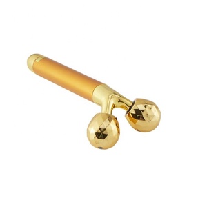 Rodillo de Masaje Facial Eléctrico Sónico 3D de Oro de 24K de Alta Calidad, Barra Eléctrica Vibratoria <span class=keywords><strong>para</strong></span> el Cuidado Facial, Estiramiento Facial y Reafirmación de la Piel - Product Image 4