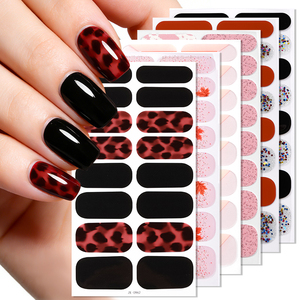 Autocollants pour ongles à 16 doigts, vente chaude, style européen et américain, 3D, enveloppants, imperméables, poudre onyx, <span class=keywords><strong>film</strong></span> brillant pour ongles, directement de l'usine - Product Image 4