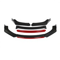 Spoiler avant universel 4 étapes HITEC en ABS noir brillant de 181 mm avec fixation par vis AC