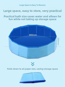 Piscina para <span class=keywords><strong>Perros</strong></span> de Plástico Ecológica en Oferta, Piscina Plegable Portátil de 120 cm para Niños, Bañera para Niños para Todas las Estaciones - Product Image 3
