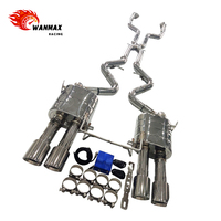 Système d'échappement Catback pour BMW E92 E90 E93 M3 4.0L V8 Premium 304SS avec tuyau poli et embouts de silencieux en fibre de carbone