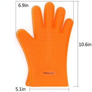 Mitaines de four résistantes à la chaleur OEM/ODM avec doigts Gants en silicone pour barbecue pour le camping Mitaines de four - Product Image 3