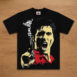 เสื้อยืดโทนี่ สตรีทแวร์ ผู้ชาย ผ้าฝ้ายเจอร์ซีย์ 100% คอกลม แขนสั้น ทรงหลวม พิมพ์ลายตัวอักษรด้านหน้า พิมพ์ซิลค์สกรีน น้ำหนัก 180 กรัม - Product Image 2
