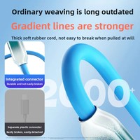 Cable USB 2.0 Tipo-C de Silicona Líquida Grueso 6A con Carga Rápida de 4 Núcleos, Compatible con Teléfonos Móviles y Otros Dispositivos