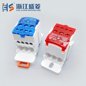 Conectores de Fios Elétricos UKK 80A Universais Unipolares para Distribuição de Energia em Caixa de Junção Terminal de Trilho Din - Product Image 6