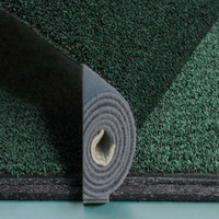 Moquette murale moderne en polyester non tissé vert, à boucles florales, antidérapante, pour voyages, voitures, événements intérieurs/extérieurs, mariages