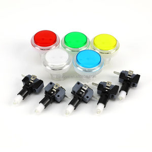 Bouton d'arcade de 45 mm, console de jeu vidéo de type machine de basket-ball, interrupteur de commande lumineux, accessoires de clé transparente, type boxe - Product Image 4