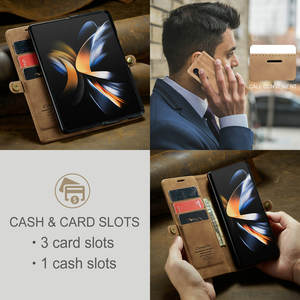 CaseMe OEM producto más nuevo para <span class=keywords><strong>Samsung</strong></span> Z FOLD 5 funda de teléfono Smart Control View Funda de cuero para <span class=keywords><strong>Samsung</strong></span> <span class=keywords><strong>Galaxy</strong></span> Z Fold 5 4 3 2 funda - Product Image 4