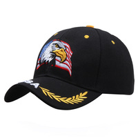 Gorra de Béisbol Bordada con la Bandera de Estados Unidos y Estrella de Cinco Puntas, Estilo Camionero, de Mezclilla, con Visera Curva